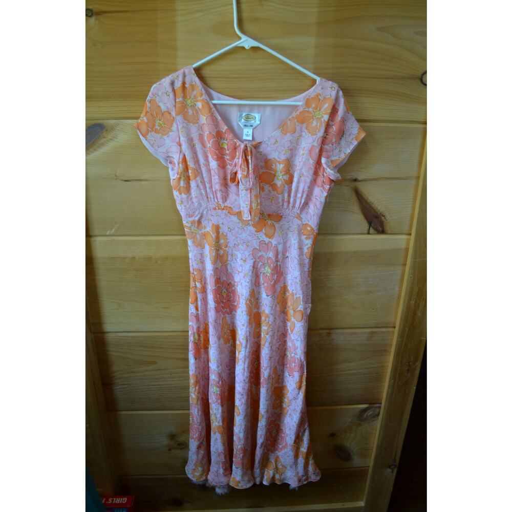 Talbot Vintage Silk Sun Dress Cottagecore Whimsical Fairy